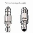 thumbnail image 3 of 1/4 High-Pressure Unblocking Washer Nozzles for Sewer and Sewage Hose Nozzle Washing Accessories 5000psi,1 x High pressure nozzle,silver, 3 of 7
