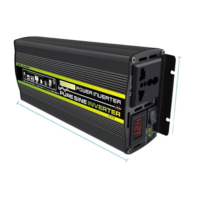 Pure Sine Wave Inverter 8000W LED Display Inverter 12V/24V 110/220 Portable Power Bank Converter Solar Car Converter ,Wide Usage