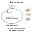 thumbnail image 6 of Bestyle 5mm Snake Choker Necklace for Women Stainless Steel Herringbone Necklaces Layered Chain Jewelry Gifts for Birthday Christmas, 15", 6 of 7