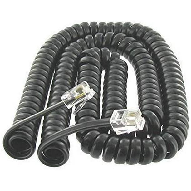 Leegoal Coiled Telephone Phone Handset Cable Cord,Black
