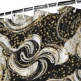 thumbnail image 3 of Black White Gold Marble Pattern Shower Curtain 84"x72" ,Bathroom Decorative Shower Curtains Set with 12 Hooks,Modern Waterproof Washable Shower Curtain, 3 of 6