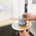 thumbnail image 4 of Cepillo de cocina para ollas hidráulico en forma de astronauta con dispensador de jabón líquido, cepillo de limpieza de platos antiadherente resistente al aceite, mango ergonómico, herramienta para, 4 of 5