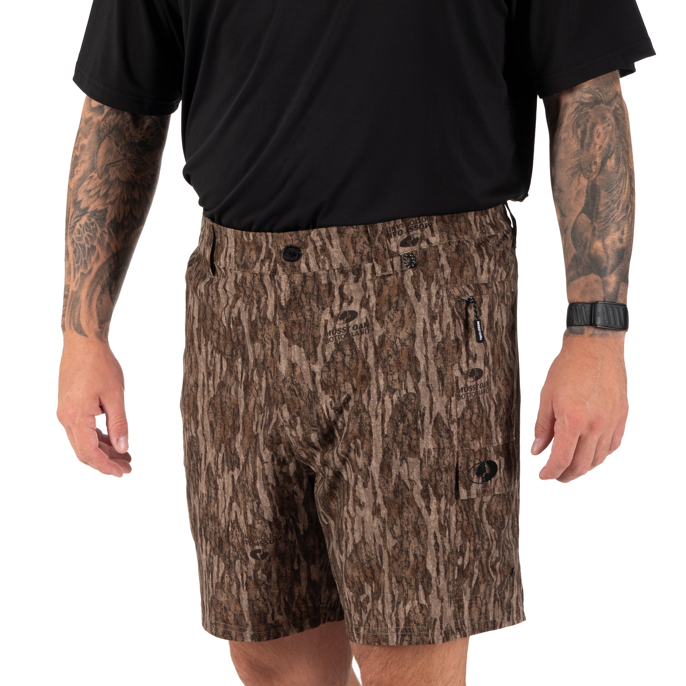 Men's Mossy Oak Board Shorts, Mossy Oak Bottomland, 3XL
