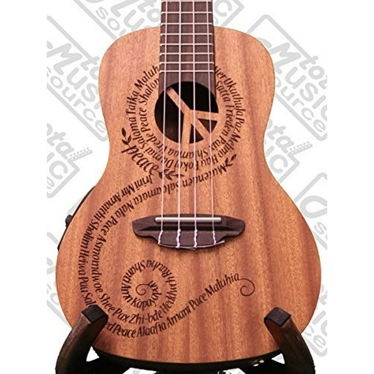 Luna Mahogany Series Maluhia Peace Acoustic Electric Concert