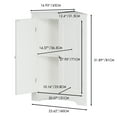 thumbnail image 5 of LoLado Floor Corner Storage Cabinet with 2 Doors and Adjustable Shelves, Freestanding Narrow Cabinet Organizer for Bathroom Kitchen Living Room, 5 of 10