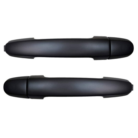 TO-3180P-RP - for Toyota Camry Corolla Highlander Matrix RAV4 Prius Pontiac Outside Door Handle, Primed Black - Rear Pair Fits select: 2007-2012 TOYOTA YARIS, 2003-2010 PONTIAC VIBE