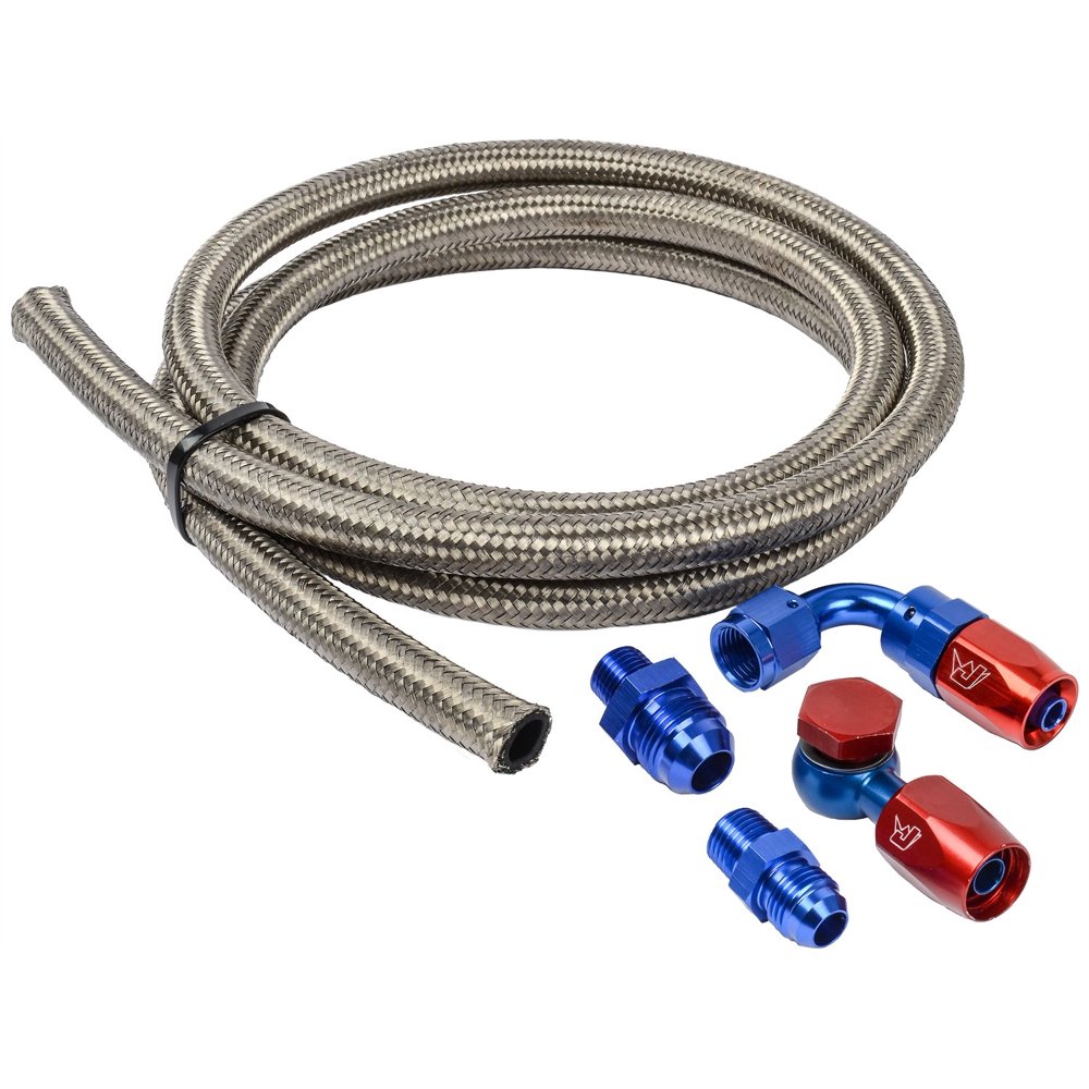 JEGS 100810 06AN Carburetor to Mechanical Fuel Pump Line Kit Walmart