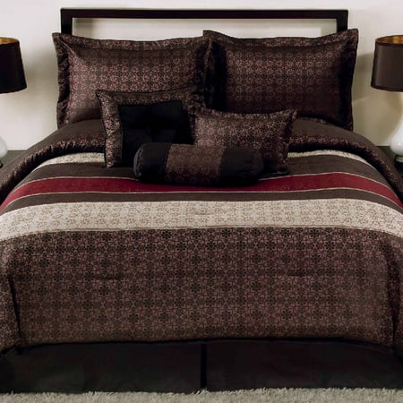 Mainstays 7 Piece Medici Comforter Set Full Queen Walmart Com