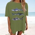 thumbnail image 2 of Womens Athletic Tops Women's T-Shirts Women's Oversized Top Loose Short Sleeve T Shirt for Everyday Comfort and Effortless Style Green XL, 2 of 4