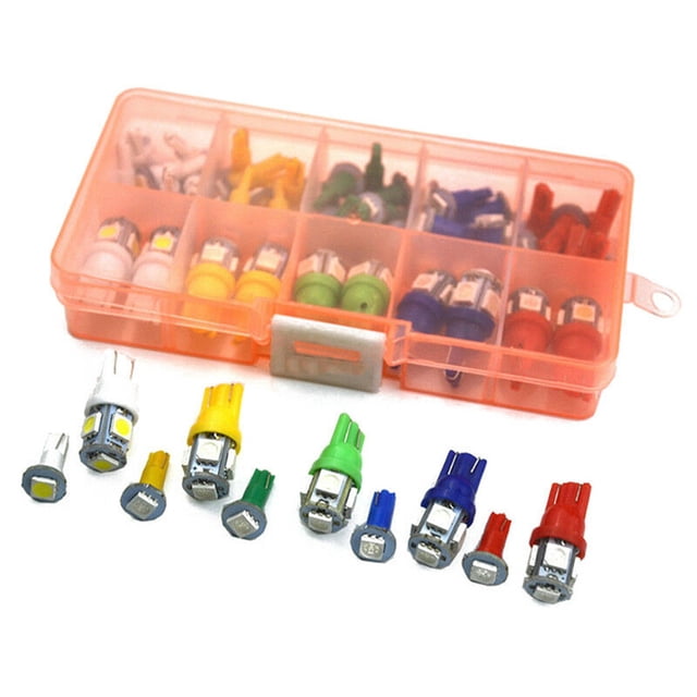 Juego de 70 bombillas indicadoras para tablero de instrumentos LED T5+T10 para coche