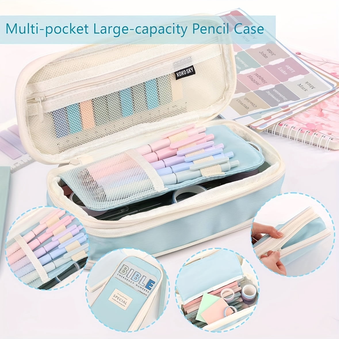 Bible Study Supplies Journaling Kit for Women, Bible Study Kit Includes Prayer Journal, Emergency Card, Highlighters, Tabs & More for Journaling. Great for Christian Gifts Scripture Study