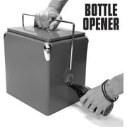 Creative Outdoor Retro Cooler 12-Qt Outdoor Vintage Cooler Ice Chest for Drinks, Red