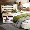thumbnail image 6 of King Size Bed Frame with Adjustable Headboard, Chenille Upholstered Cloud Platform Bed Frame, Wide Solid Wood Slats & Metal, No Box Spring Needed, Beige, 6 of 11