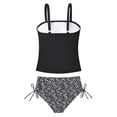 thumbnail image 2 of Lanbubble Girls Tankini Swimsuits for Teens 2 Piece Padded Bathing Suit Drawstring Swimwear Set 9-16T, 2 of 10