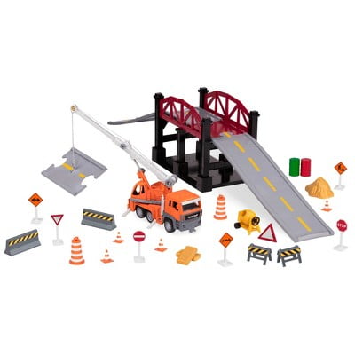 driven construction site crane playset