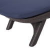 thumbnail image 3 of Noble House Waverly Outdoor Faux Wicker Lounge with Cushion Dark Brown/Navy Blue, 3 of 7