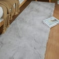 thumbnail image 2 of ORINOVA Grey Fluffy Faux Rabbit Washable Furry Fur Area Rugs For Bedroom Small Fuzzy Rug For Living Room Nursery Runner Rugs For Hallway 2x8 Rectangle Rug, 2 of 10