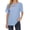 Sky Blue, variant on Vedolay Casual Tops For Women Women 2023 Summer Casual Split V Neckline Chiffon Blouses Loose Tunic Short Sleeve Tops,Pink M