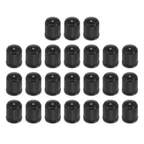 Motoforti Universal Tire Valve Stem Caps Car Accessories Plastic Black 24pcs