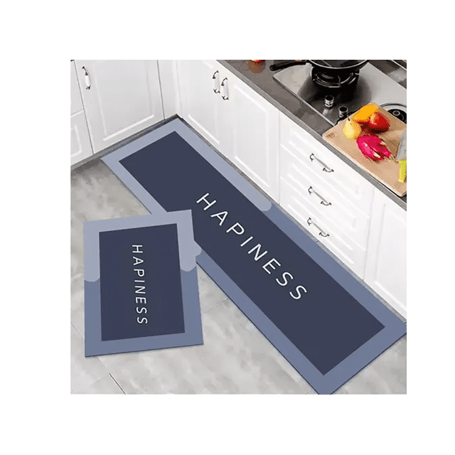 Juego 2 Tapete Home Antideslizante E Impermeable Para Cocina Home Xtellar Azul 1.8 M 43 Cm