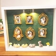 thumbnail image 5 of Mini Cat Silhouette Photo Frame Box 10x10 cm DIY Mini Shadow Box Frame with 4x4 cm Photo Slot, Cute Kitty Silhouettes and Hearts for Desk or Wall Display(White) Rkxzt, 5 of 6