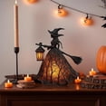 thumbnail image 2 of Halloween Witch Lamp, Spooky Gothic Witch Lamp Night Light with Warm Light, Spooky Decorative Standing Night Light, Unique Halloween Party Lighting Decorations Indoor (6.88IN), 2 of 10