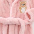 thumbnail image 4 of NOLDARES Kids Little Boys Girls Cartoon Hooded Bathrobe Toddler Robe Pajamas Sleepwear,Pink,2-3 Y, 4 of 6