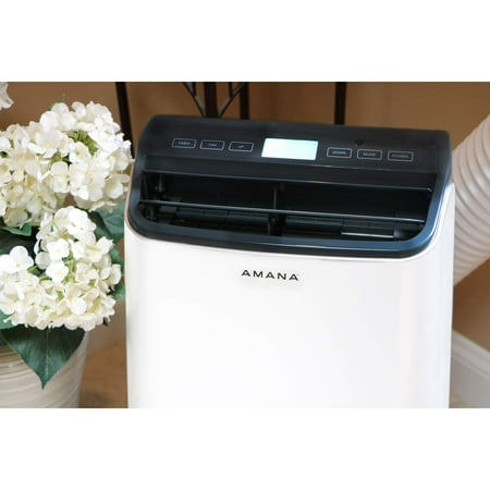 Amana - 450 Sq. Ft. Portable Air Conditioner - White/Black