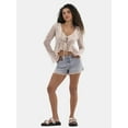 thumbnail image 2 of No Boundaries Ruffle Woven Top, Women's, 2 of 5