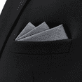 thumbnail image 4 of Grey Solid Silk Pocket Square for Men Business Hanky Classic Gray, 4 of 7