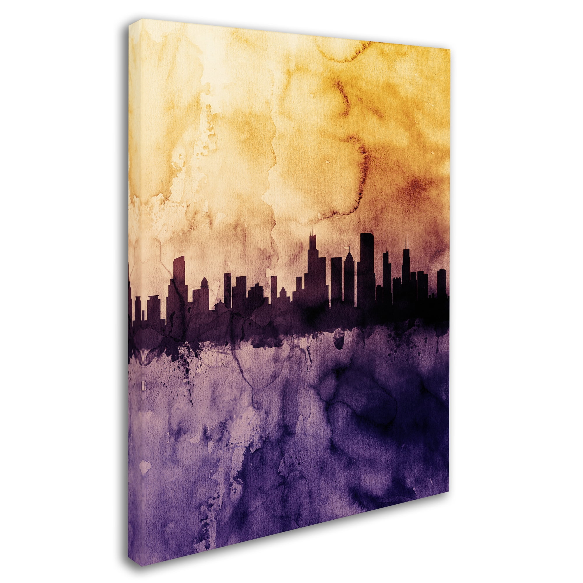 Trademark Fine Art "Chicago Illinois Skyline Tall" Canvas Art by Michael Tompsett