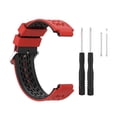 thumbnail image 1 of Correa de reloj Correa de reloj ajustable de silicona con reemplazo de dos colores para Garmin, rojo, negro sidaley EL001512-05, 1 of 2