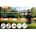 thumbnail image 2 of 52cc 2 Stroke Gas Hedge Trimmer, 5 in 1 Tool String Trimmer, Cordless Weed Wacker, Petrol Hedge Trimmers, Weed Eater Gas Powe with Multi Functional Trimming Tools, Powerful Brush Cutter, 2 of 11