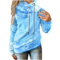 thumbnail image 1 of Moda Navidad mujer estampado manga larga cómodo transpirable con capucha Tops cordón Pompotops  gfhjh12584, 1 of 7