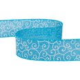thumbnail image 4 of Northlight Swirl Wired Spring Craft Ribbon - 2.5" x 10 Yards - Blue and White, 4 of 6