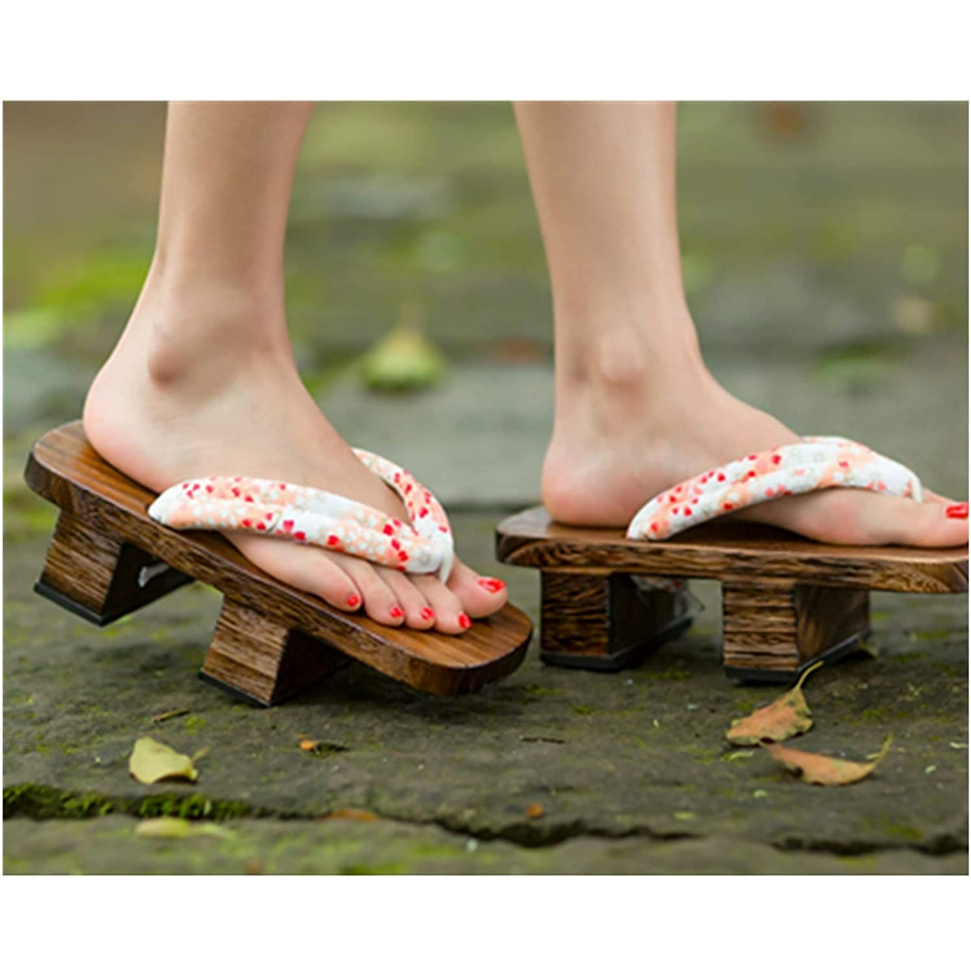 ATTOE Japanese Traditional Paulownia Wooden Shoes Women Kimono Cosplay Costume Man Geta Sauna Clogs Floral Flip-Flops Sandals (Color Color1, Size : 37) | Canada