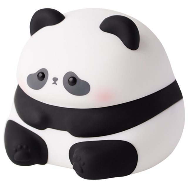 Lindo Panda Nocturna USB Recargable 1200mAh Silicona Pat Lámpara (Sentado L)