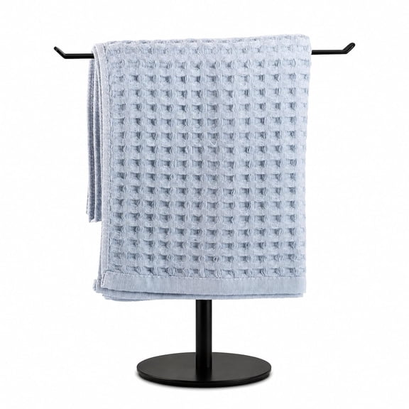 Freestanding Stainless Steel Towel Rack, Black Hand Towel Holder Stand, No Drill Bathroom & Kitchen Counter Organizer