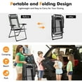 thumbnail image 6 of Aimee Lii 2 Pieces Patio Adjustable Folding Recliner Chairs with 7 Level Adjustable Backrest, Modern Patio Furniture for Outdoor Backyard Pool Deck-Gray, 6 of 10