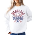 thumbnail image 4 of Baseball Mama Sweatshirt for Women  Vintage Game Day Baseball Mom Pullover White Sweatshirt Adult Large, 4 of 7