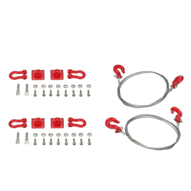 1: de Remolque y Grilletes para SCX10 D90 D110 Sunnimix Gancho de remolque con grillete de remolque