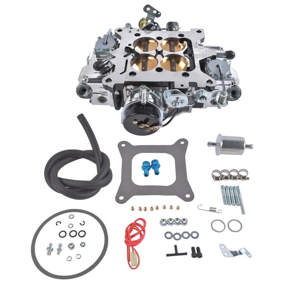 GELUOXI 4-Barrel 650CFM Carburetor with Double Pumper E-Choke Mechanical Secondary BR-67212 1Pc