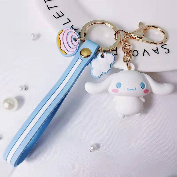 Kawaii Sanrio Plushie Keychain My Melody Cinnamoroll Kuromi Plush Pendant Purin Dog Keychains Anime Stuffed Toys for Girl Gifts Gong Bohan LED