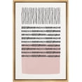 thumbnail image 3 of PixonSign Framed Canvas Print Wall Art Black Lines Over Pink Color Field Abstract Shapes Illustrations Expressionism Contemporary Edgy Multicolor for Living Room, Bedroom, Office - 16"x24" Natural, 3 of 5