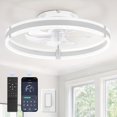 thumbnail image 1 of Ventilador de techo ZMISHIBO 50 cm con luz LED 2200LM 220V blanco, 1 of 7