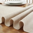 thumbnail image 4 of 2X Farmhouse Table Runner, Vintage Rustic Table Runner, Cotton Braided Coffee Table Runner, Beige Woven Table Runner, 4 of 9