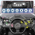 thumbnail image 7 of Funcid 12 Volt Ride on Toys with Remote Control, off-Road Ride on Cars for Kids, Ride on UTV w/ Bluetooth, Power Display, Volume Knob, Max Speed 3.1 MPH, Age 3-6, 2*100W Motors, Seat Belts, Black, 7 of 7