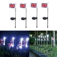 thumbnail image 1 of Fiudx Lámpara de Jardín con La Bandera Británica, Luces de Flores Multicolor, Batería Recargable, Decoración de Jardín Exterior, Encendido y Apagado Automático, Diseño Impermeable, Juego de 1/2/3/4,, 1 of 2