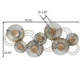 thumbnail image 3 of LuxenHome Distressed Grey and Gold Metal Modern Flower Wall Decor, 3 of 6