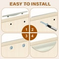 thumbnail image 5 of Uxcell 2 Pack Half Moon Cabinet Pull, 3.78" Hole Center Drawer Pulls Zinc Alloy Brushed Cabinet Pull Handles for Kitchen Cupboard Dresser Cabinet Hardware, Silver, 5 of 8